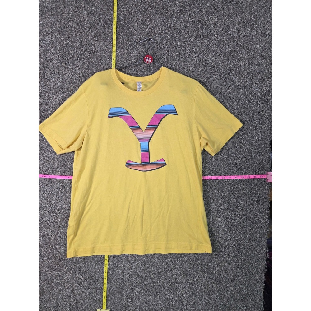 Bella + Canvas Yellowstone T-Shirt Womens XL Yellow Serape Logo Graphic Tee